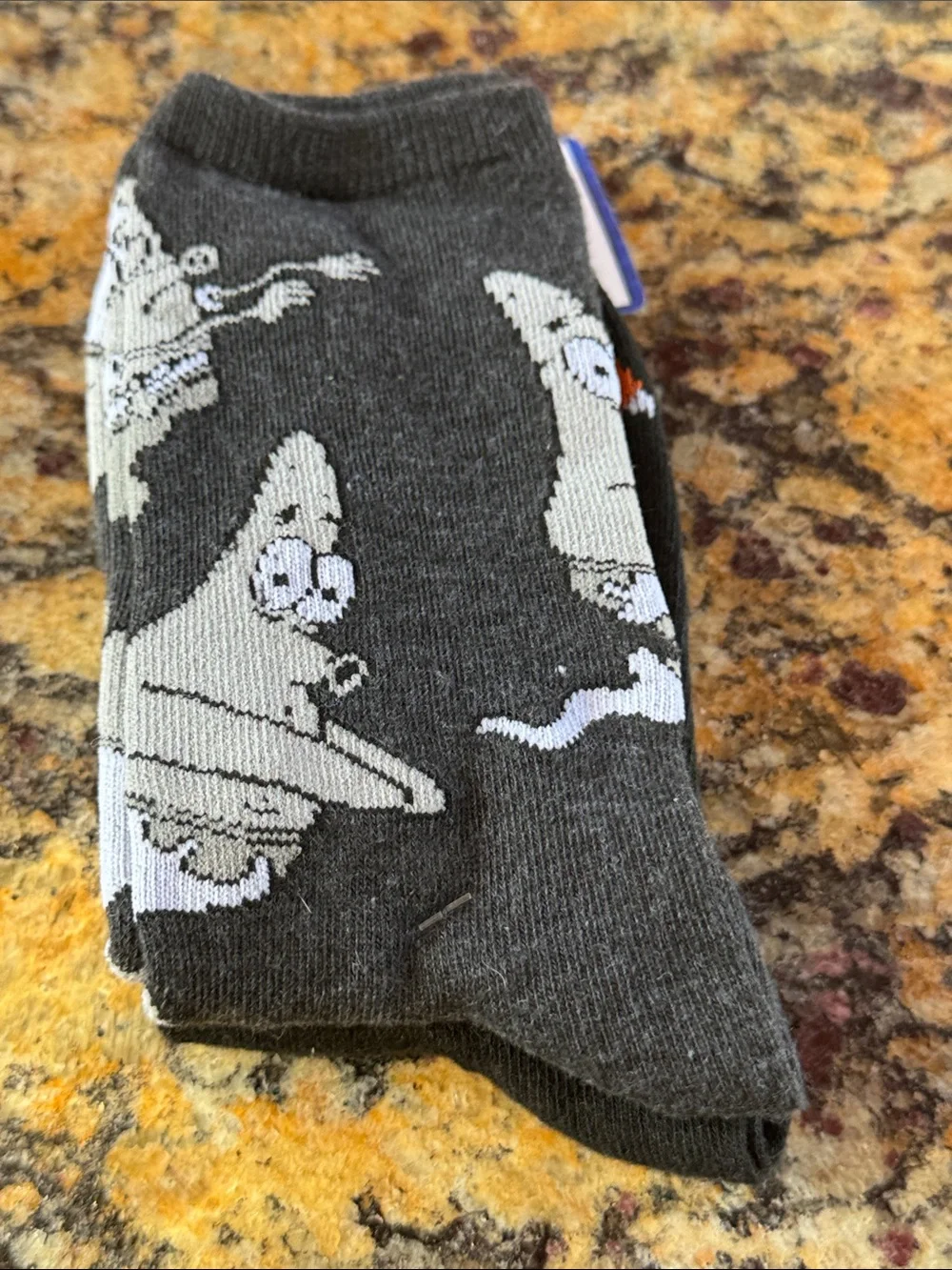Nickelodeon SpongeBob Halloween 'Boo!' Crew Socks - Black & Orange